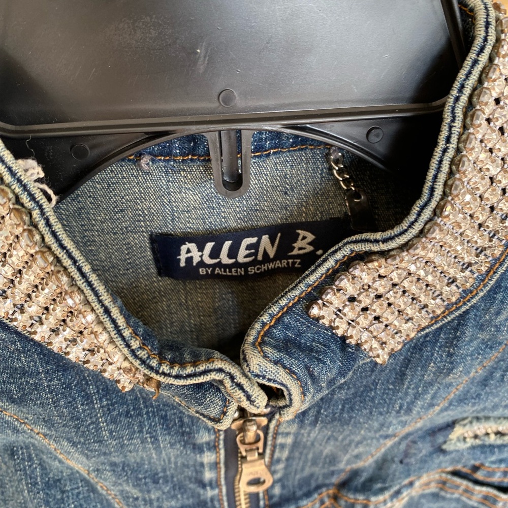 Allen B Denim Rhinestone Jacket - Picture 4 of 7